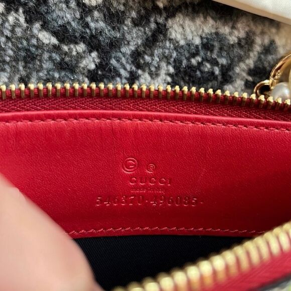 Gucci blooms blue GG coated canvas leather clutch bag - Picture 7 of 7